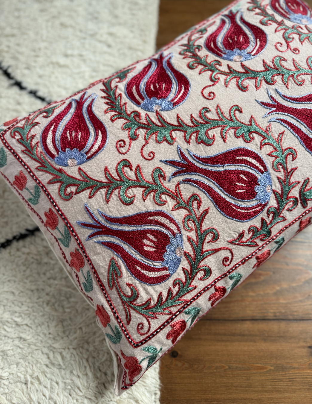 Large Silk Suzani Cushion