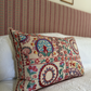 Large Striking Multicoloured Silk Suzani Cushion