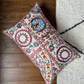 Large Striking Multicoloured Silk Suzani Cushion