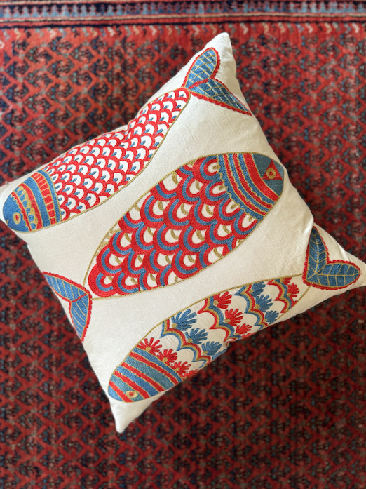 Fish Silk Suzani Cushion