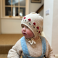 Limited Edition Hand-Embroidered Baby Bonnet – Merino Wool