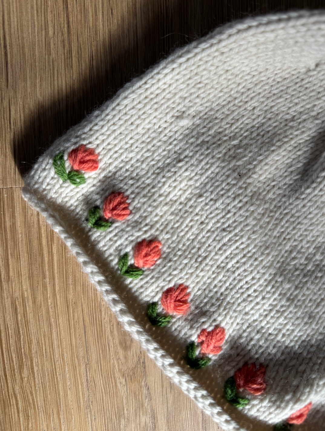 Limited Edition Hand-Embroidered Baby Bonnet – Merino Wool