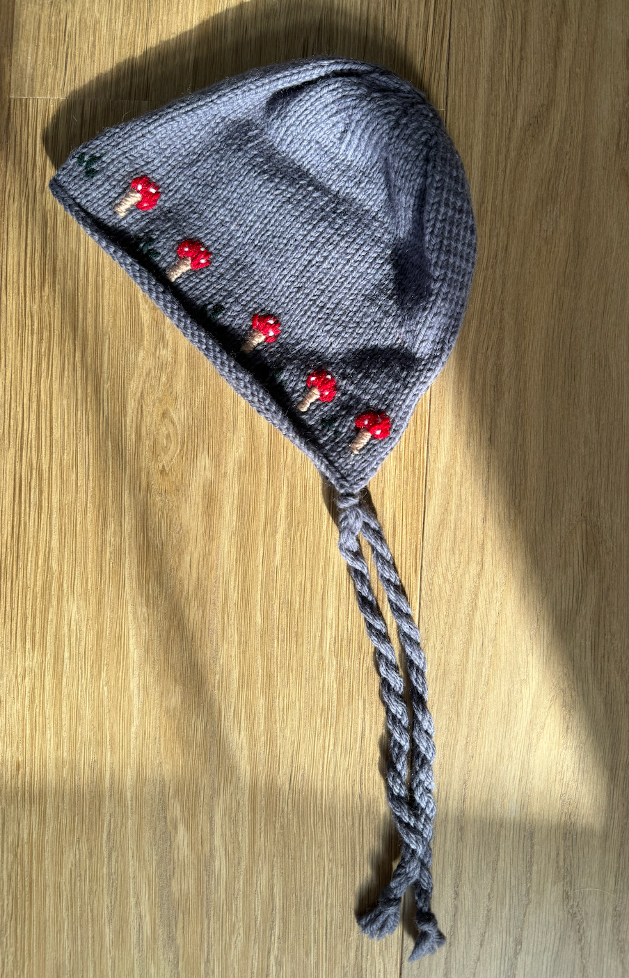 Limited Edition Hand-Embroidered Baby Bonnet – Merino Wool