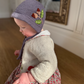 Limited Edition Hand-Embroidered Baby Bonnet – Merino Wool