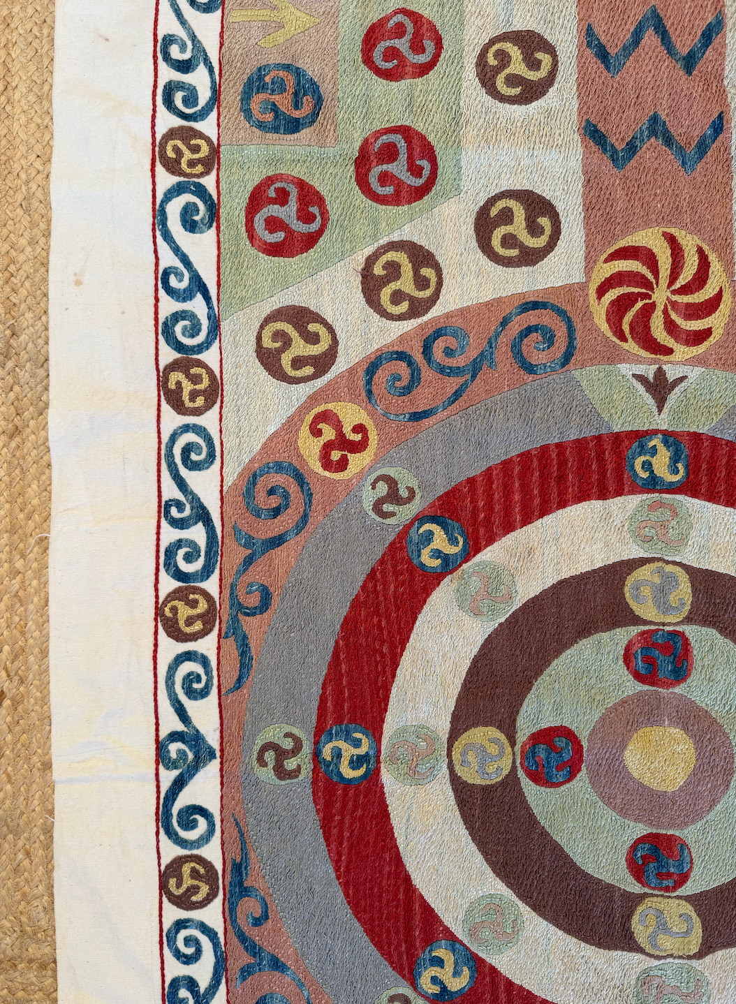 Rare & Striking Medium Suzani Fabric