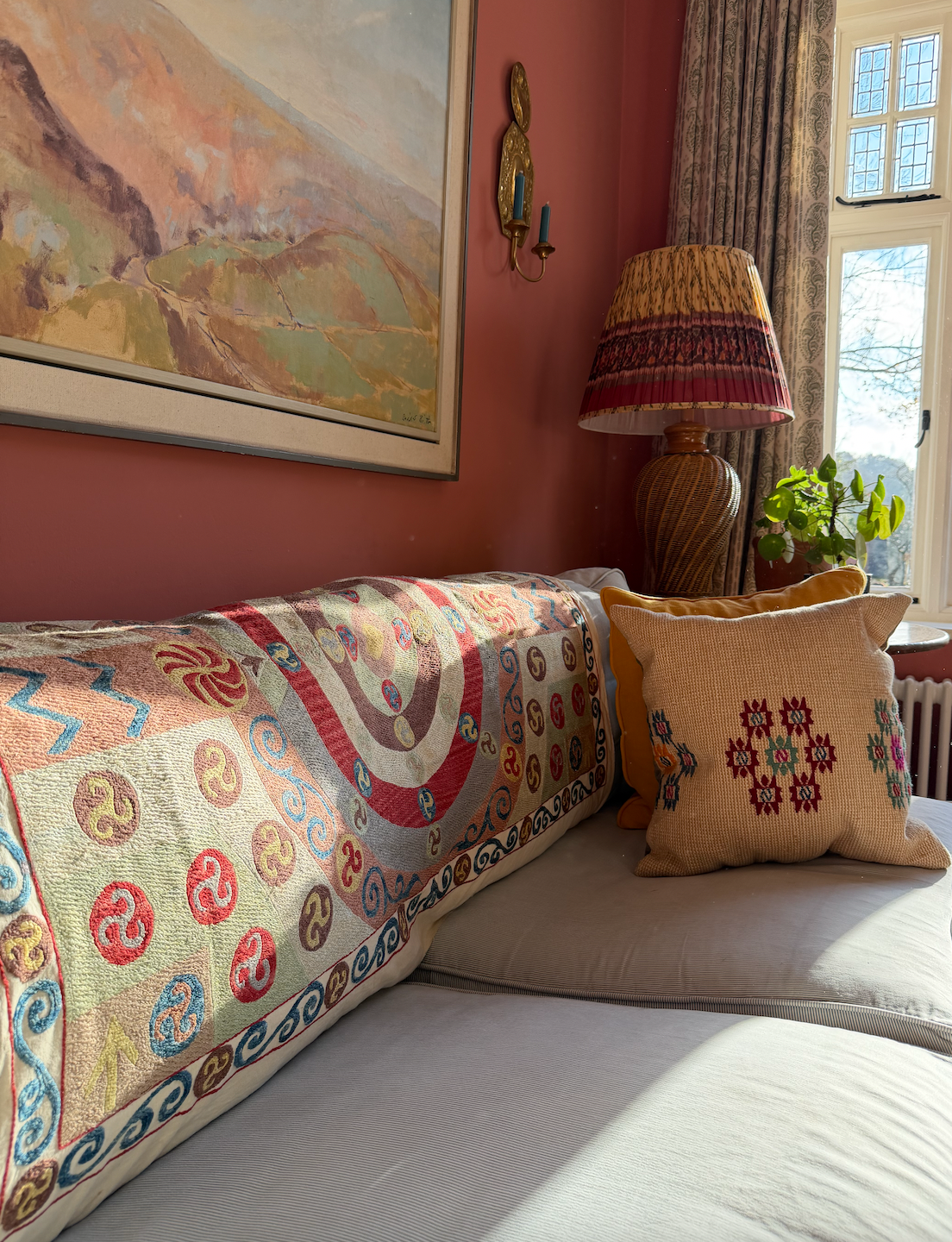 Rare & Striking Medium Suzani Fabric