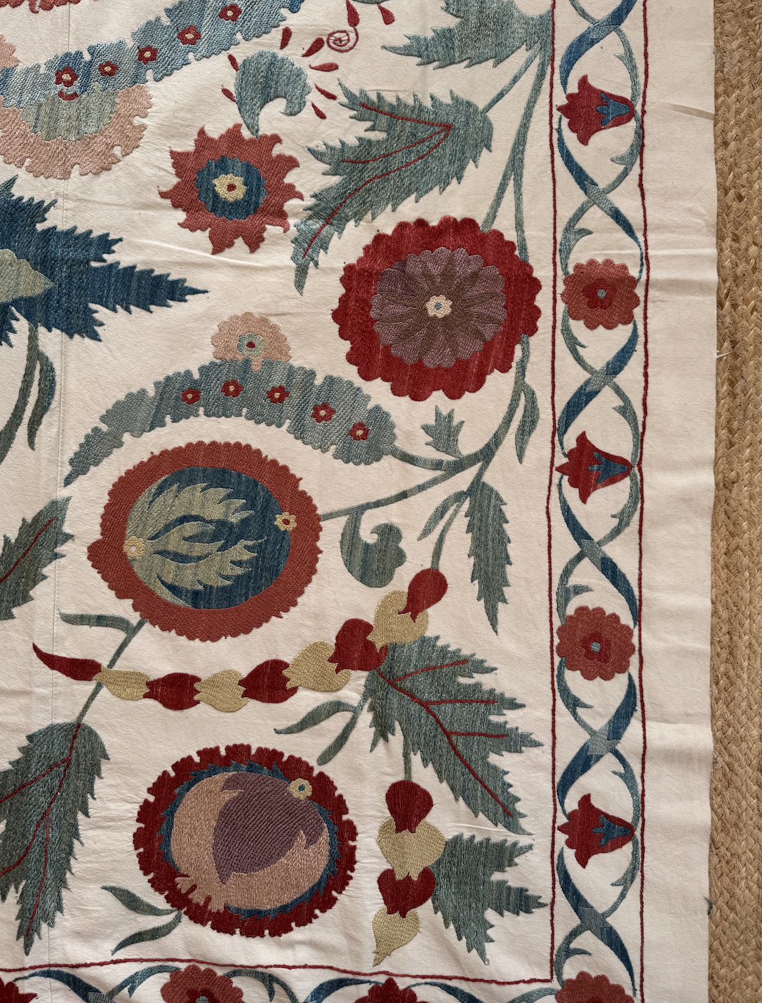 Beautiful Uzebistan Medium Suzani Fabric