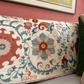 Large-Scale Teal & Red Floral Suzani, Medium