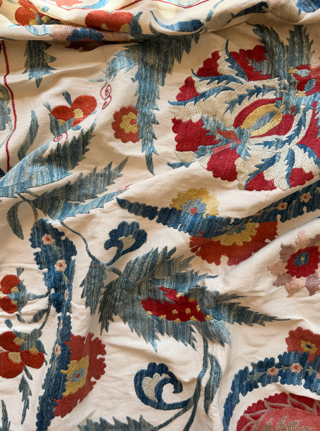 Pomegranate & Paisley Suzani in Blue, Medium