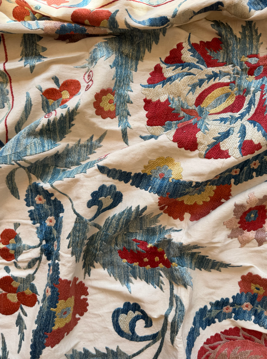 Pomegranate & Paisley Suzani in Blue, Medium