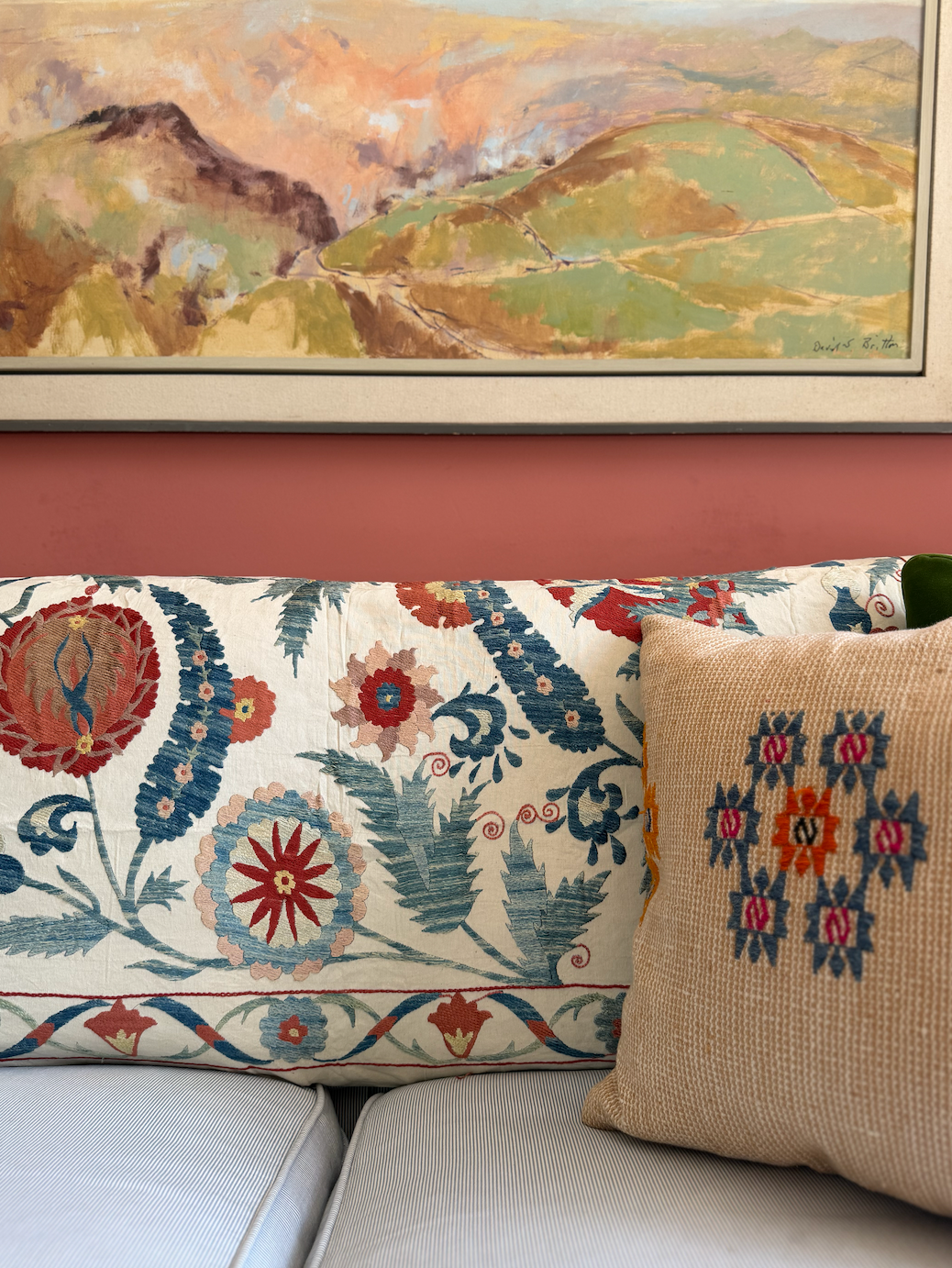 Pomegranate & Paisley Suzani in Blue, Medium