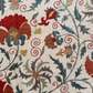 Dense Red Floral & Silvery Foliage Suzani, Medium