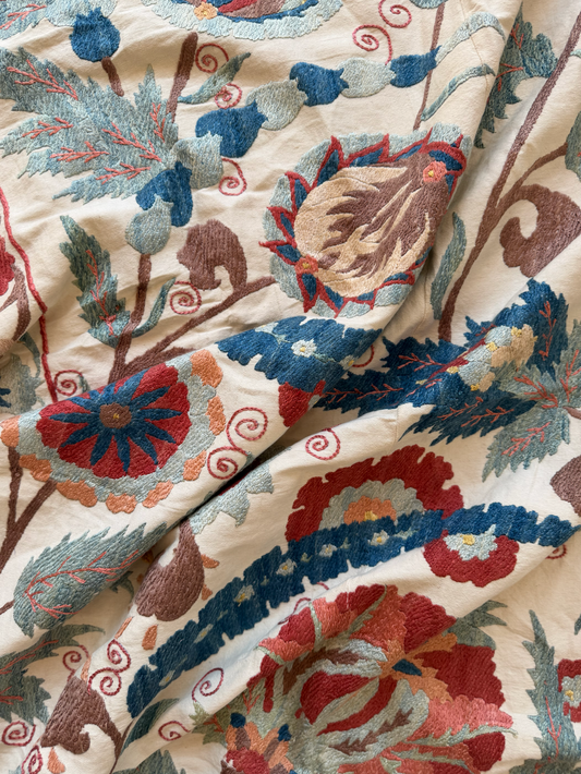 Pomegranate & Paisley Suzani in Warm Brown, Medium