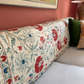 Large Red Floral Suzani with Pale Blue Foliage, Medium