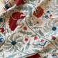 Large Red Floral Suzani with Pale Blue Foliage, Medium