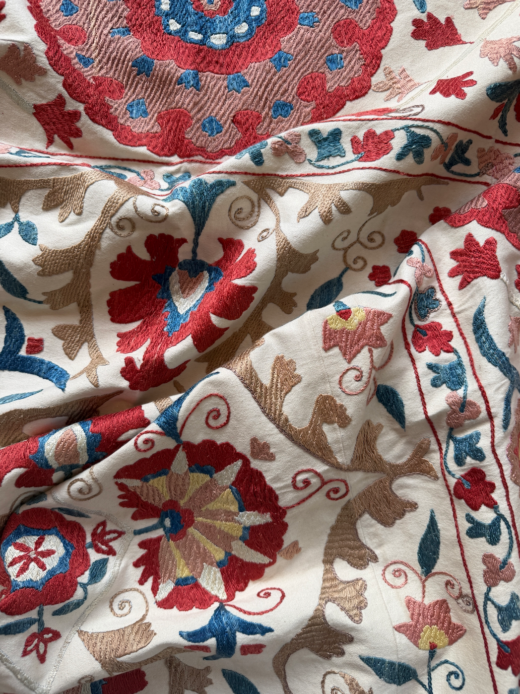 Pomegranate & Floral Medallion Suzani, Large