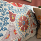 Red Medallion & Blue Scrolling Suzani, Medium
