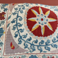 Red Medallion & Blue Scrolling Suzani, Medium