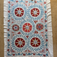 Red Medallion & Blue Scrolling Suzani, Medium