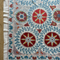 Red Medallion & Blue Scrolling Suzani, Medium