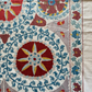 Red Medallion & Blue Scrolling Suzani, Medium