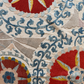 Red Medallion & Blue Scrolling Suzani, Medium