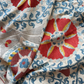 Red Medallion & Blue Scrolling Suzani, Medium