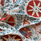 Red Medallion & Blue Scrolling Suzani, Medium