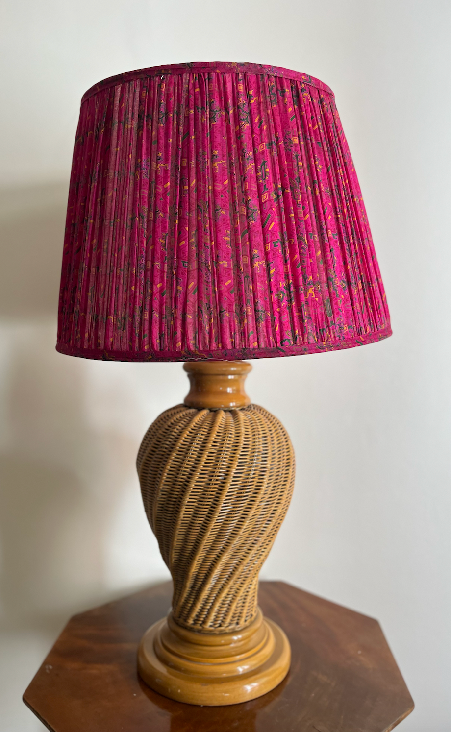 50cm Silk Sari Straight-Edge Lampshades - Various Colours