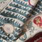 Red Medallion & Radiating Blue Leaf Suzani, Medium