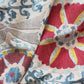 Red Medallion & Blue Scrolling Suzani, Medium