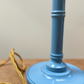 Tall Faux Bamboo Lampbase - Blue - Lacquered Gloss