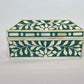 Inlaid Bone Decorative Box with Lid - Various Colours
